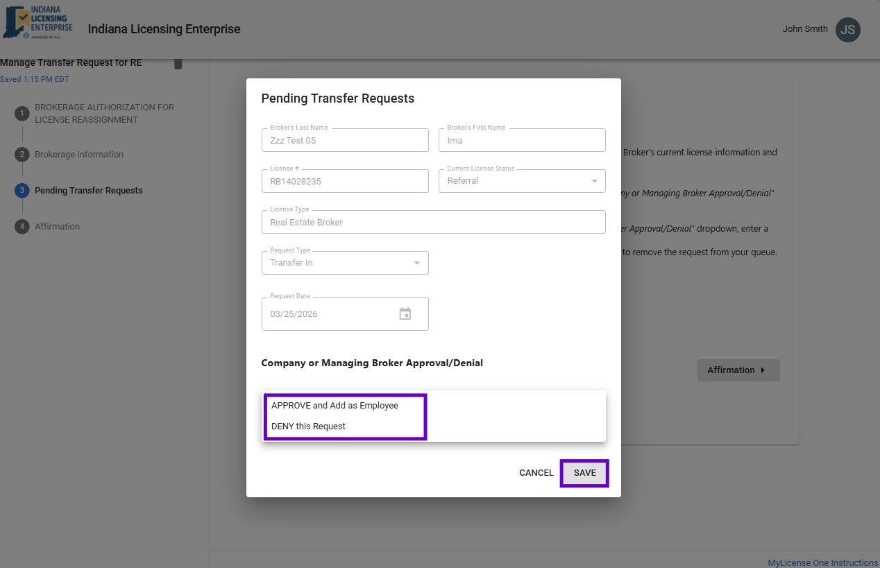 Transfer Decision Transfer Decision
