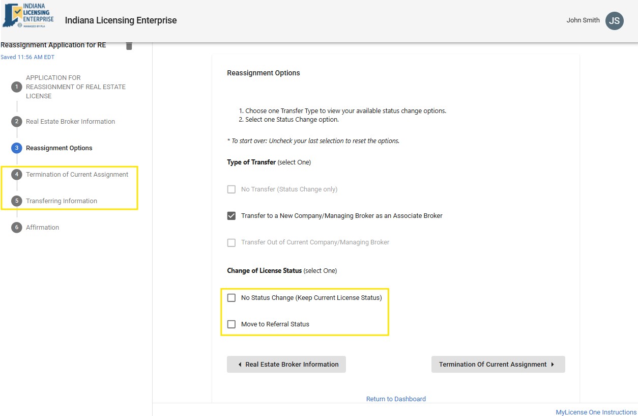 Transfer to New Co Transfer to New Co