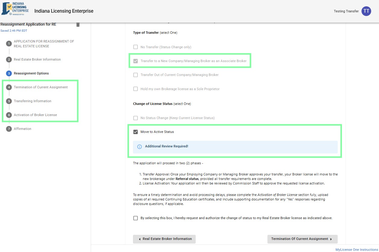 Transfers with Activation Transfer with Activation