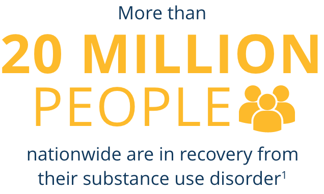More than 20 million people nationwide have recovered from their drug or alcohol use disorder
