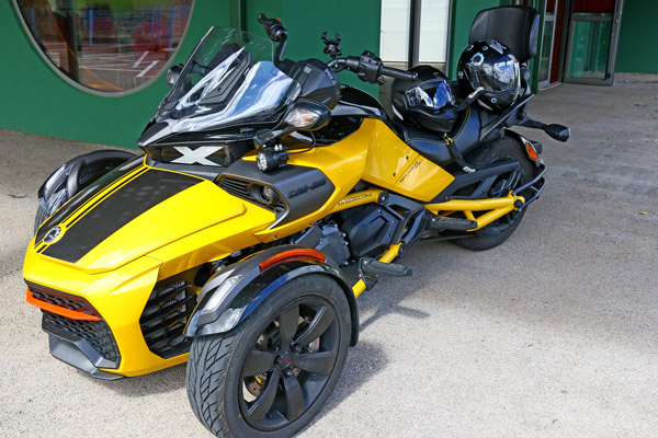 Can Am Spyder three-wheel bike