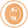 Icon showing a tire
